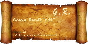 Grexa Renátó névjegykártya